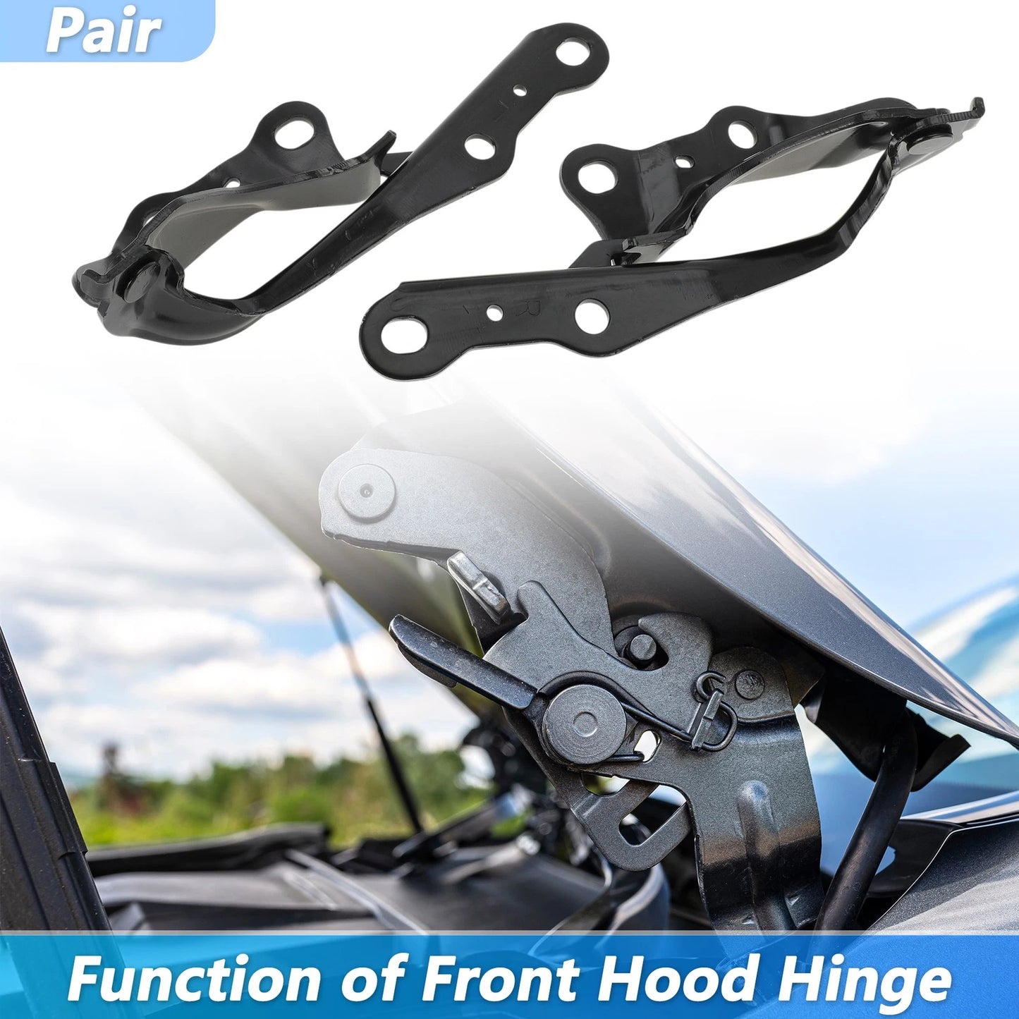 2 x Left Right Hood Hinge for Toyota Tacoma (2005–2015)