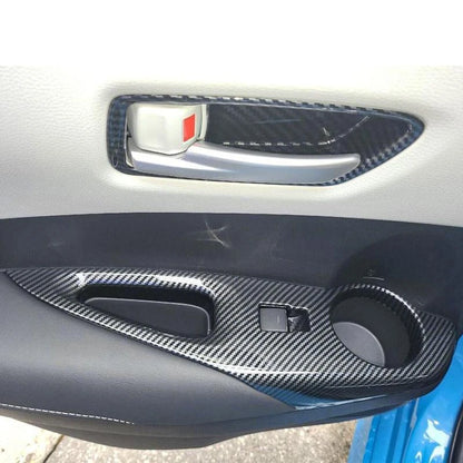 Real Carbon Fiber Window Lift Switch Panel Trim for Toyota GR Corolla 2023-2024
