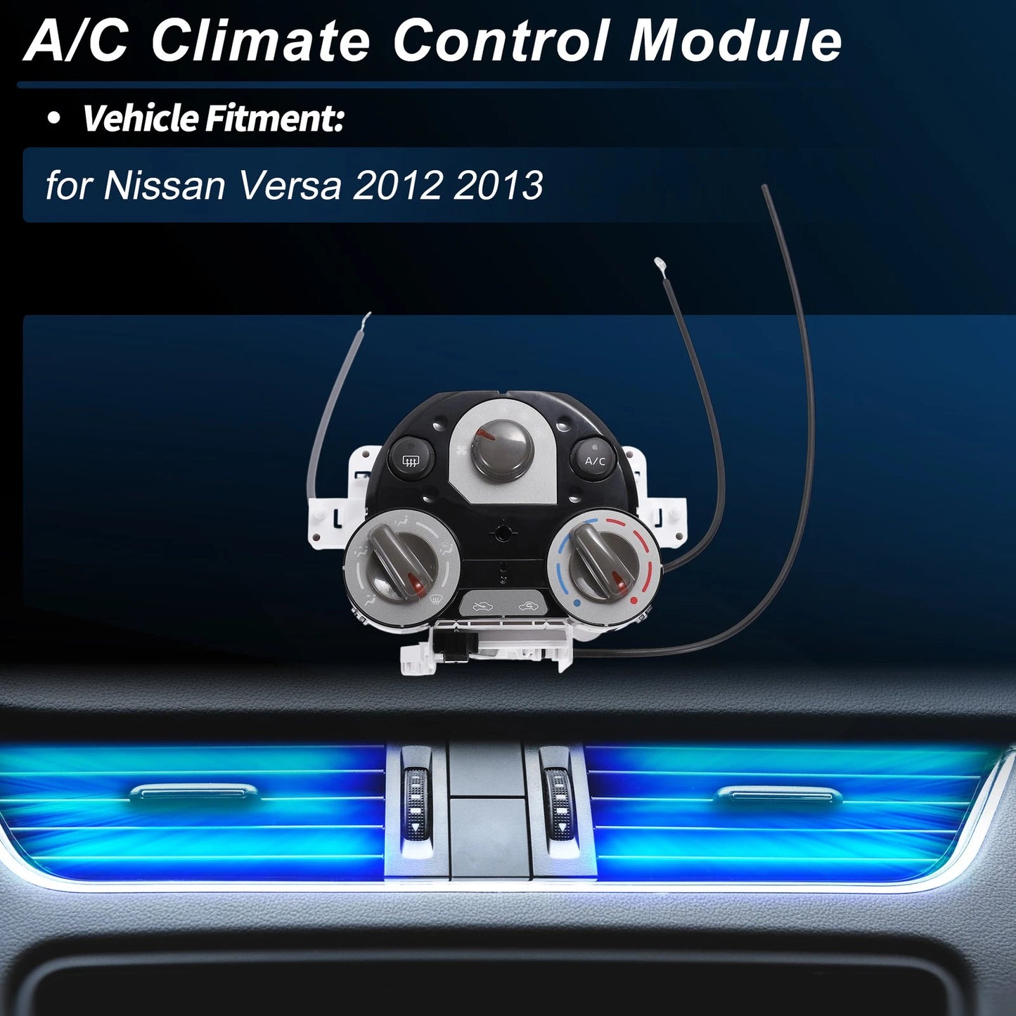 A/C Climate Heater Control Panel Plate for Nissan Versa (2012-2013)