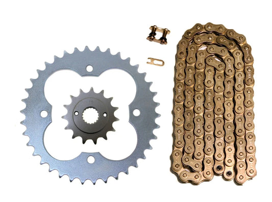 2 x Gold 520x94 Chain & 14/38 Sprockets for Honda TRX400EX (1999–2004)