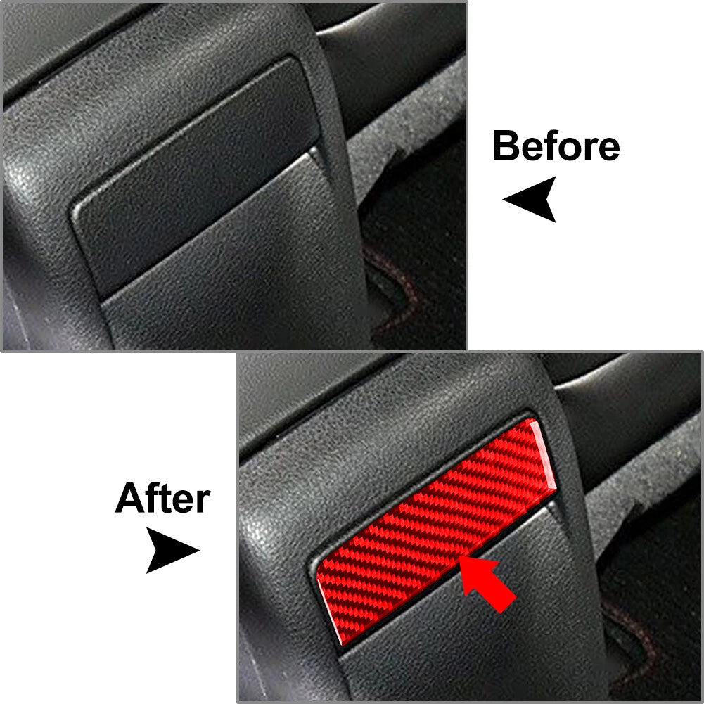 Carbon Fiber Red Rear Console Panel Cover Trim for Subaru WRX STI (2015-2021)