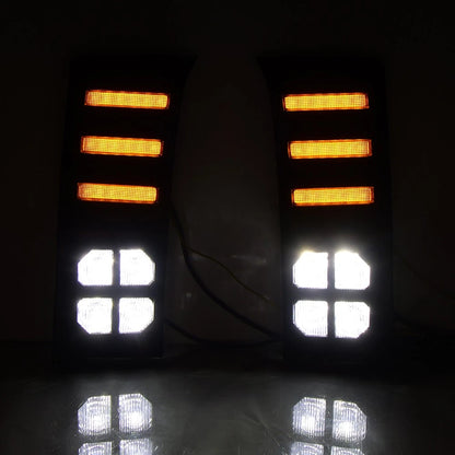 White LED 4-Eye DRL w Turn Signals for Toyota Tundra (2022–2023)