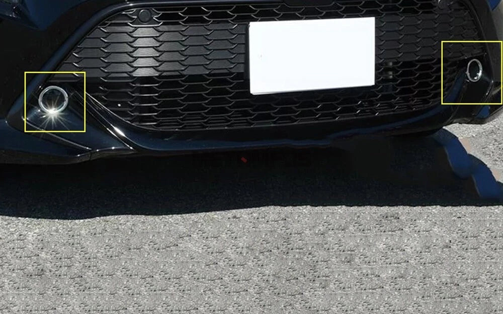Fog Light Lamp Chrome Front Cover Trim for Toyota Corolla Hatchback (2019-2022)