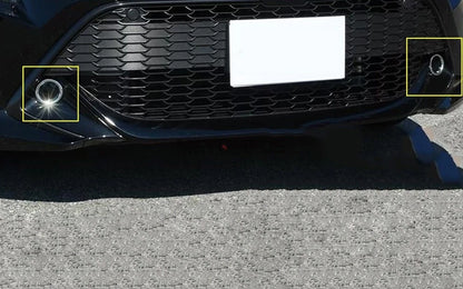 Fog Light Lamp Chrome Front Cover Trim for Toyota Corolla Hatchback (2019-2022)