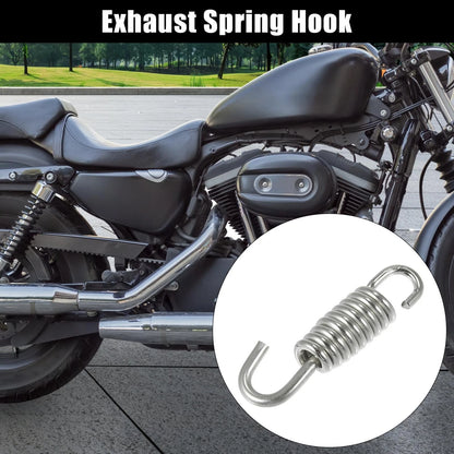 Exhaust Pipe Spring Hook 40mm 1.57" Stainless Steel Silver Tone for Motorcycles