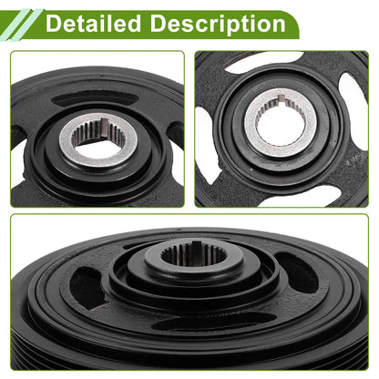 Harmonic Balancer Crankshaft Pulley for Honda Accord (2008-2012) Black