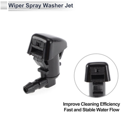 6 x Windshield Washer Nozzles & Hose Connectors for Ford (2013-2019)
