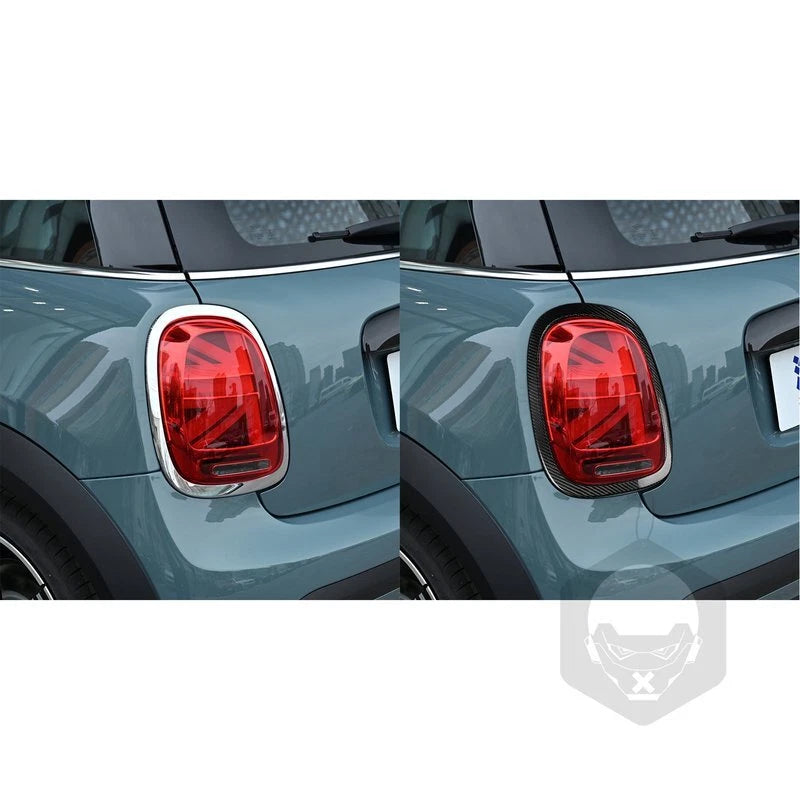Real Carbon Fiber Headlight Taillight Trim Ring Kit for Mini Cooper F55 F56 F57