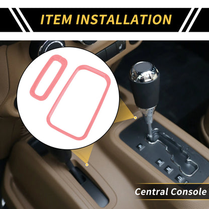 Center Console Gear Shift Ring Panel Cover Trim for Jeep Wrangler (2007-2018)