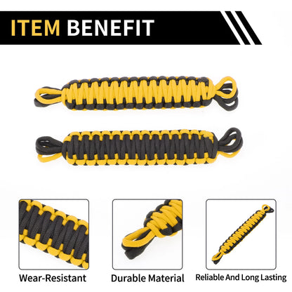 2 x Door Limiting Straps for Jeep Wrangler TJ JK JKU (2007-2018) Black Yellow