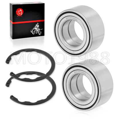 2 x Front Wheel Bearings + CIRCLIP for Kawasaki Bayou 300/400 4x4