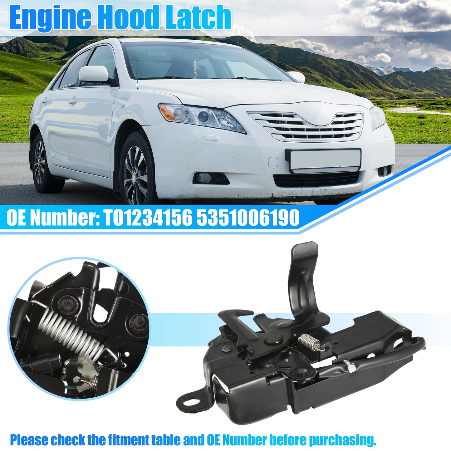 Hood Latch Lock for Toyota Camry (2012-2014)