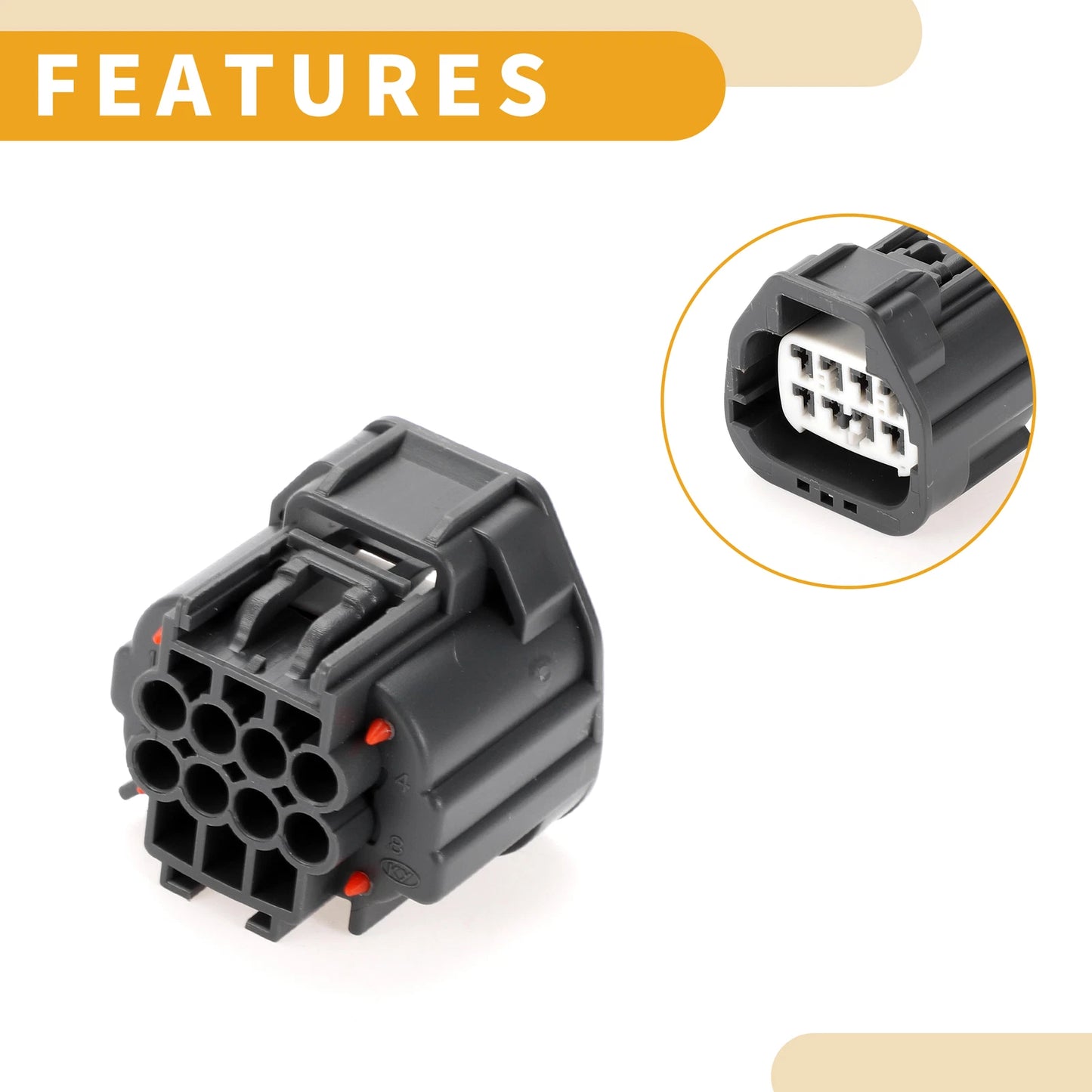 8 Pin Throttle Pedal Connector Plug for Ford - 1 Set