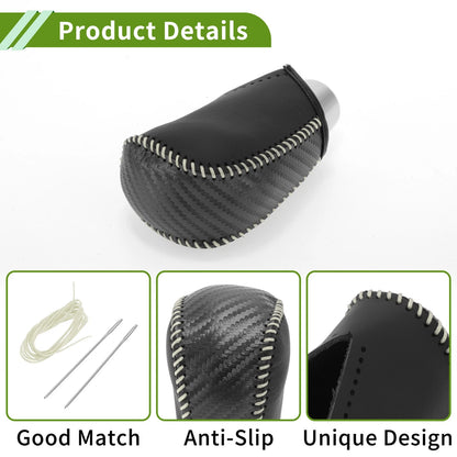 Black Carbon Fiber Gear Shift Knob Cover for Toyota Corolla (2009-2013)