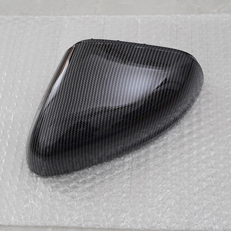 2 x Carbon Fiber Black Rearview Mirror Covers for Ford Fiesta (2018-2024)