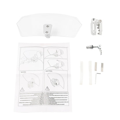 Universal Adjustable Clear Clip-On Windshield Air Deflector for Car