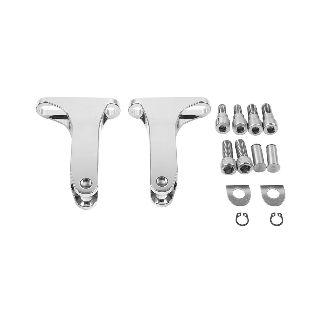 Chrome Extended Passenger FootPeg Kit for Harley Touring Road Street Glide (93-23)