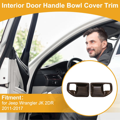 Interior Door Handle Bowl Cover Trim for Jeep Wrangler JK (2007-2018)