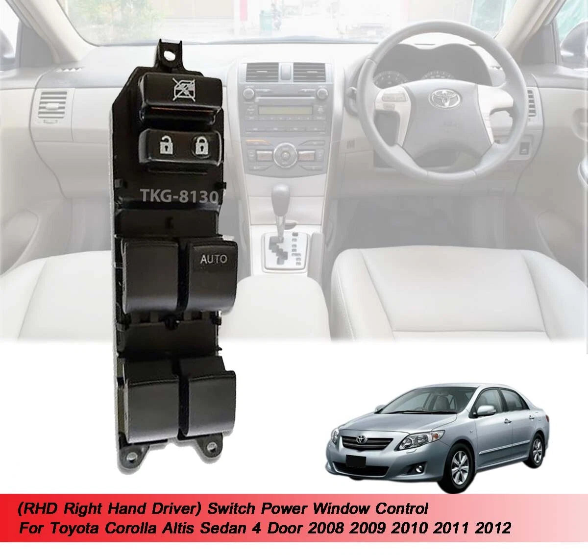 Power Window Switch for Toyota Corolla Altis (2008-2012)