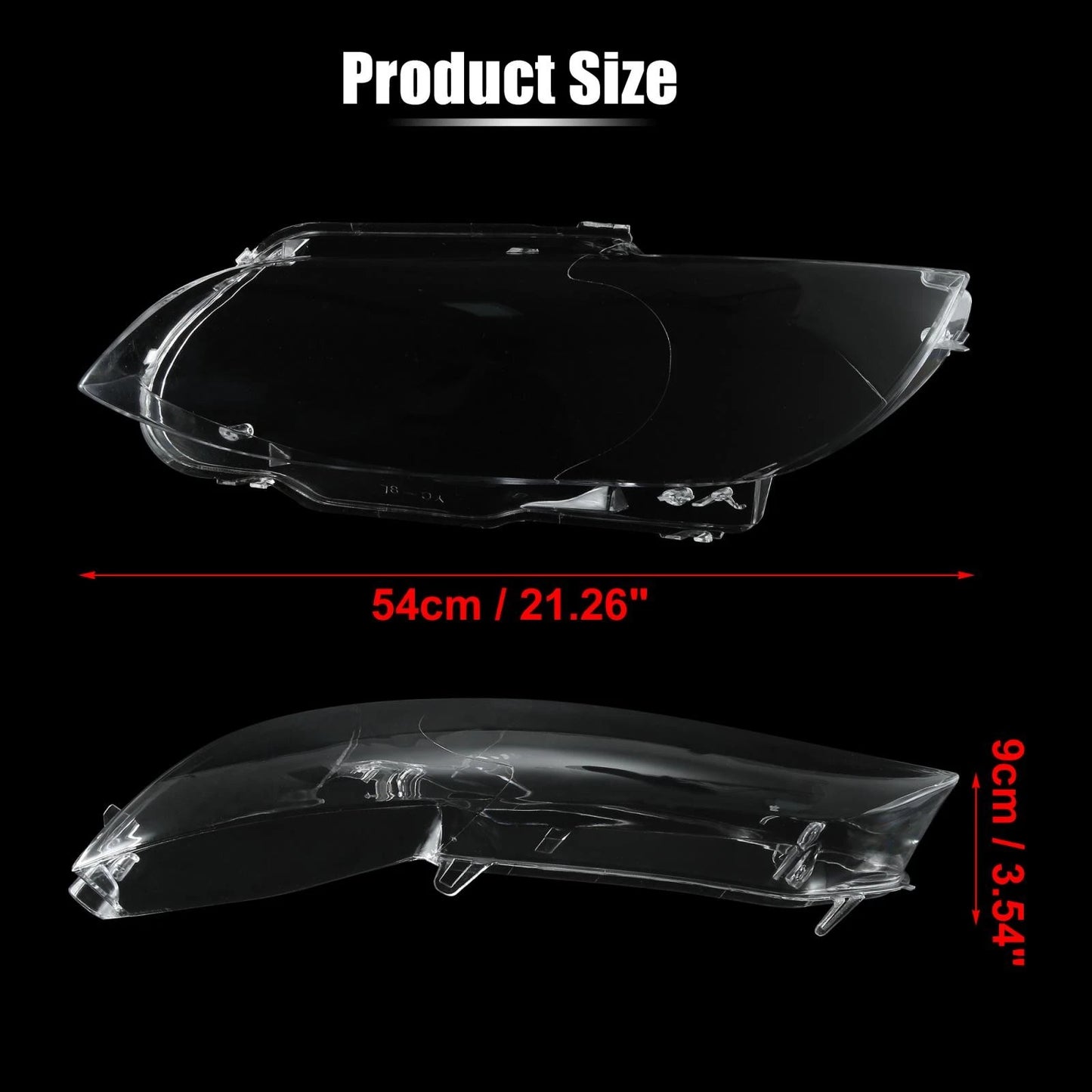Front Headlight Lens Covers for BMW M3 (2008-2013) - 1 Pair