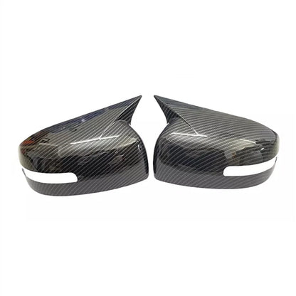 Black Carbon Fiber Side Mirror Covers for 2013-2016 Mitsubishi Lancer EVO