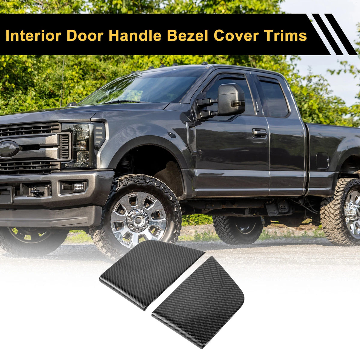 Carbon Fiber Inside Door Handle Covers for Ford F-150 (2021-2024)