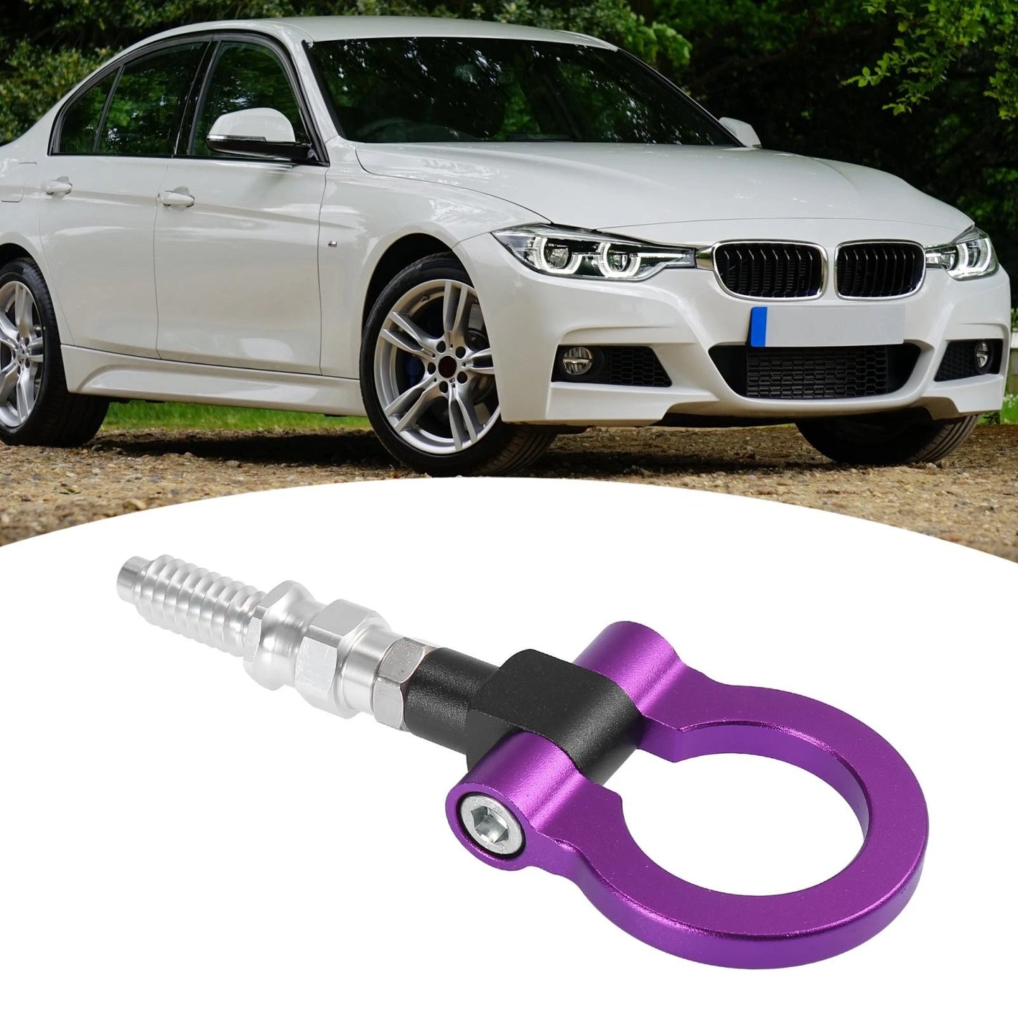 Purple Aluminum Alloy Front Bumper Tow Hook for BMW 325i 335i (2006-2013)