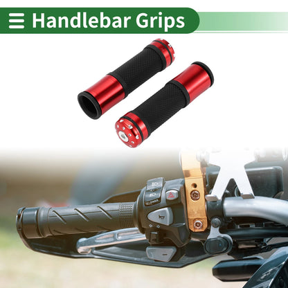 7/8" 22mm Hand Grips Cover for Motorcycle Aluminum Alloy Black