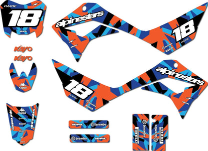 Miami Style Sticker Kit for Kayo TSD 110 Models
