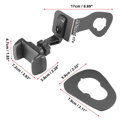 Mobile Phone Holder Mount Kit for Jeep Wrangler JK JKU (2011-2018)