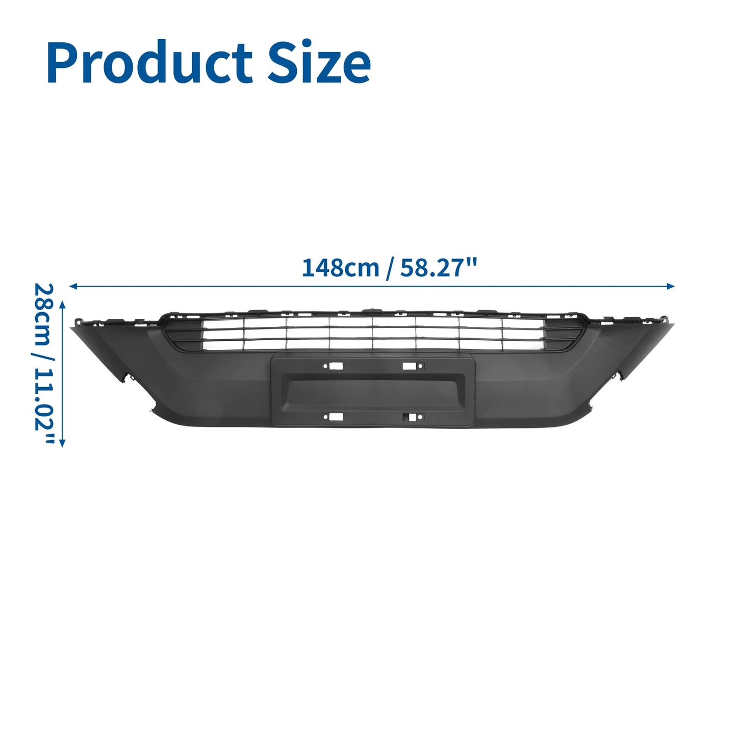 Front Hood Bumper Grille Grill Black for Toyota RAV4 (2019–2022)