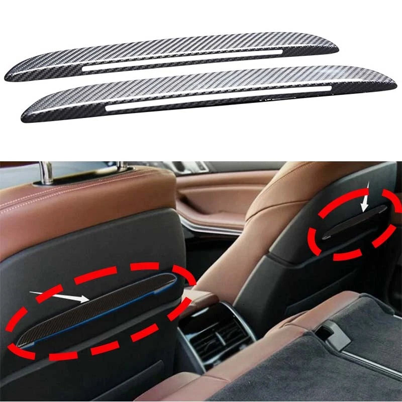 DRY Carbon Fiber Front Seat Back Strip Cover Trim for BMW X5 G05 2018-2023