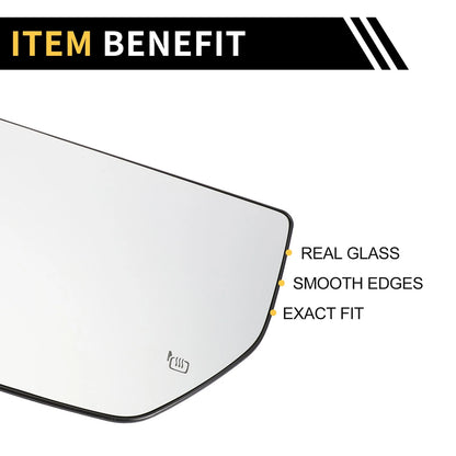 Heated Upper Left Mirror Glass for Ford F-250 F-350 (2011-2016)