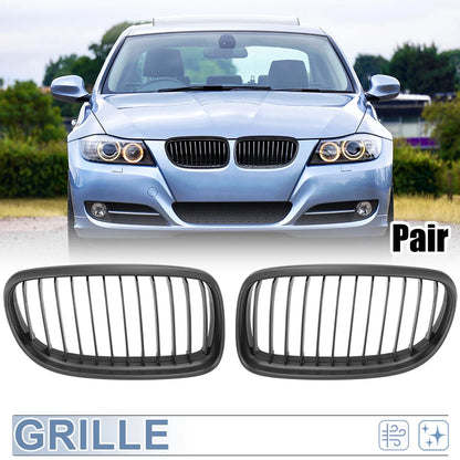 Front Grille Matte Black Kidney Grill for BMW E90 E91 2009-2011