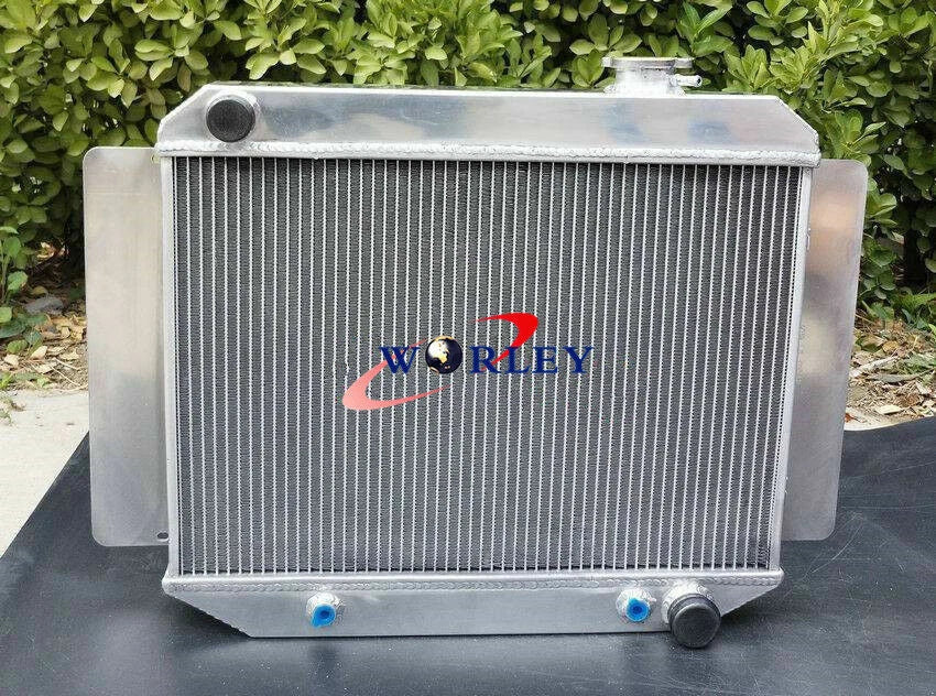 Aluminum Radiator & Fan for Holden HR HK HT HG 6Cyl Auto/Manual (66-71)