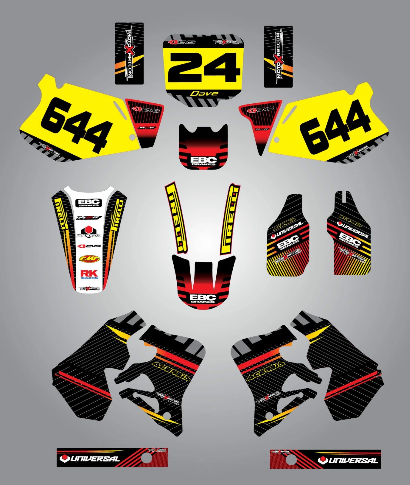 Full Custom Graphic Kit for Honda CR 250 (1995-1997)