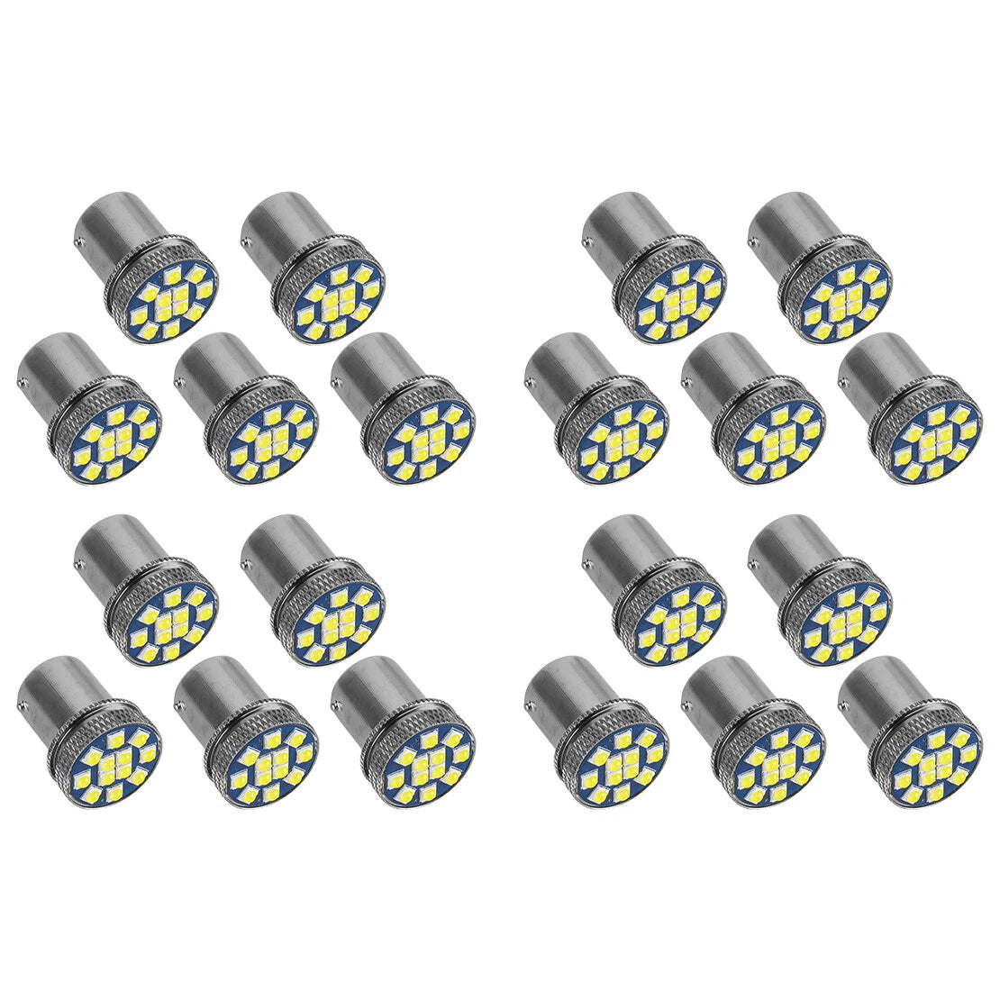 20 x White LED 12SMD BAY15D 1156 P21W Turn Signal Light Bulbs for Car Truck