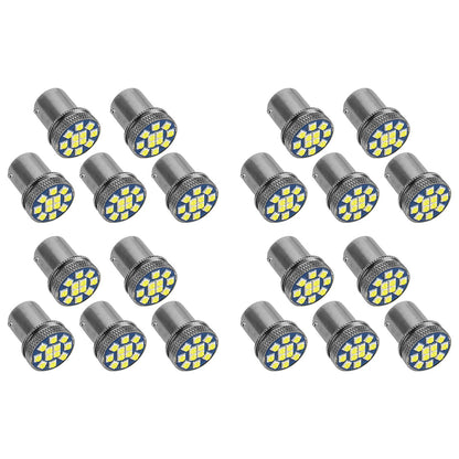 20 x White LED 12SMD BAY15D 1156 P21W Turn Signal Light Bulbs for Car Truck
