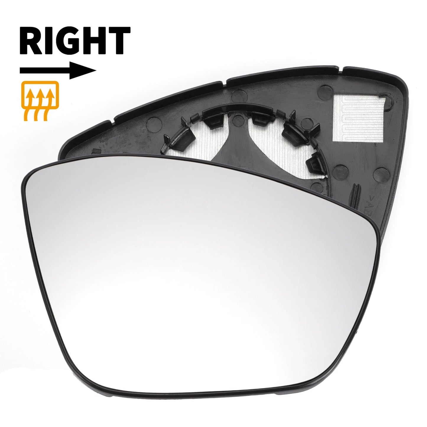 Right Side Heated White Mirror Glass for Peugeot 208, 308 (2013-2019)