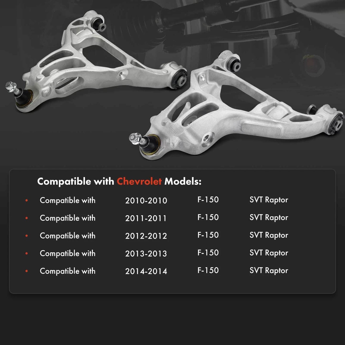 2x Front Lower Control Arm and Ball Joint Assembly for Ford F-150 (2010–2014)