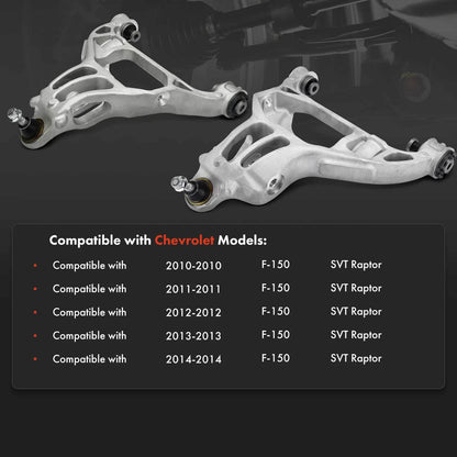 2x Front Lower Control Arm and Ball Joint Assembly for Ford F-150 (2010–2014)