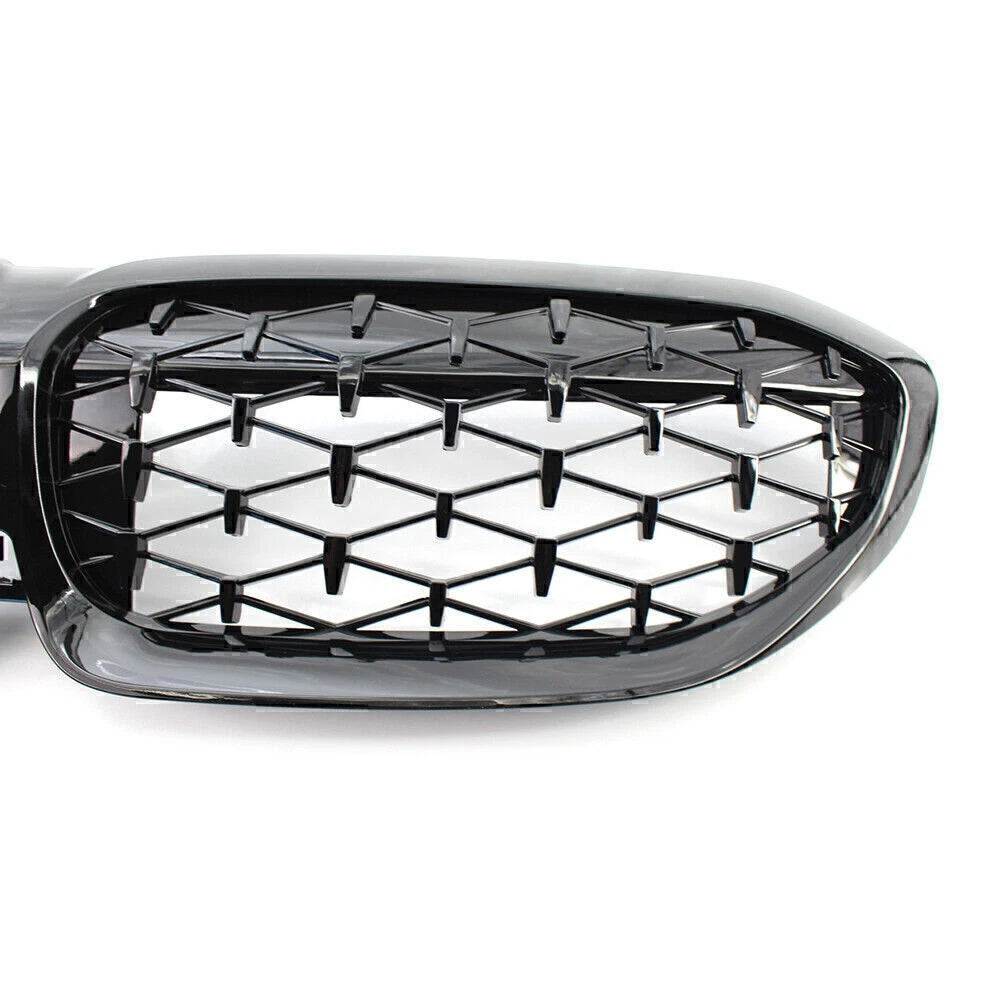 Front Bumper Upper Mesh Grille for BMW 3 Series G20 (2019-2022) Glossy Black