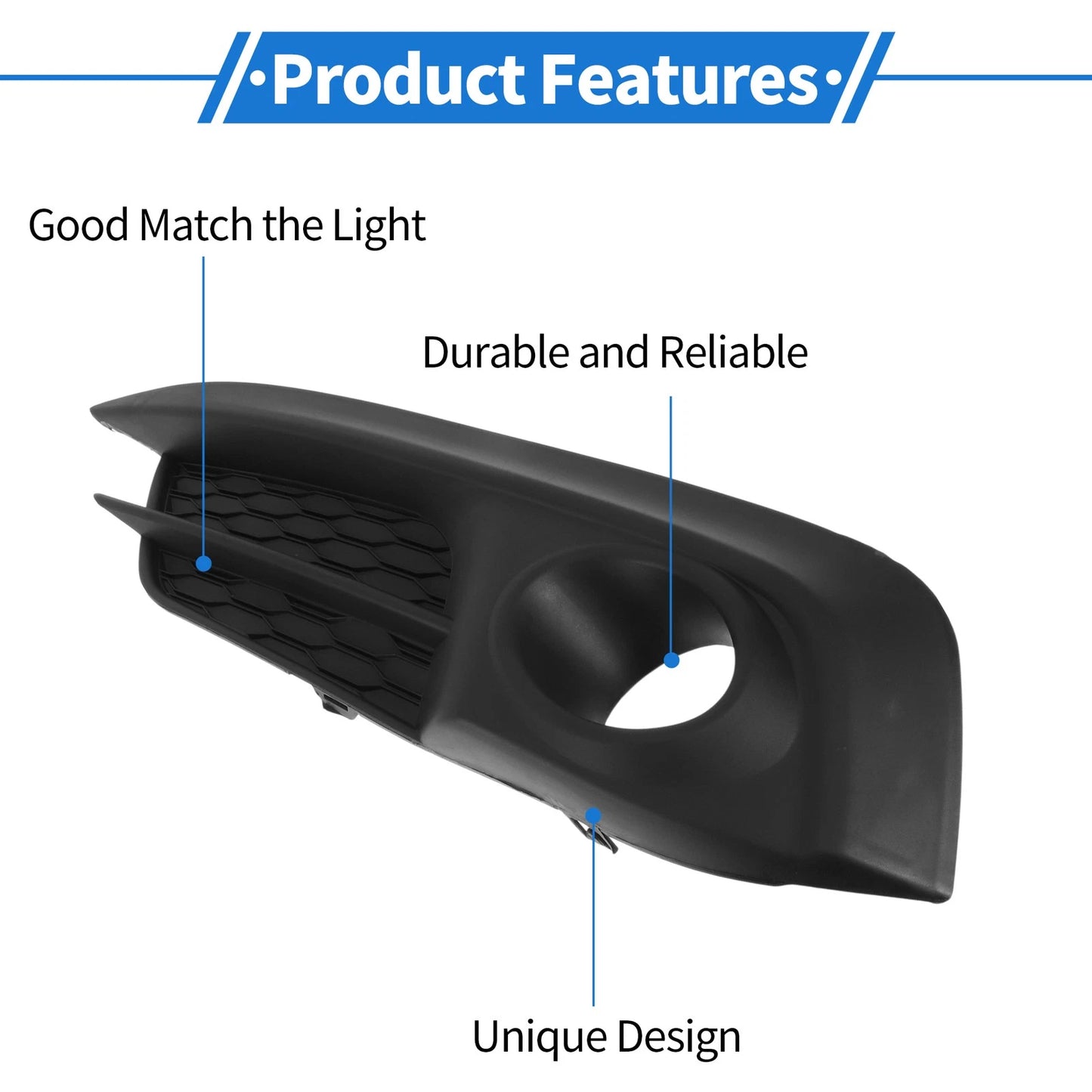 Front Left Fog Light Grill for Honda Civic (2016-2018)