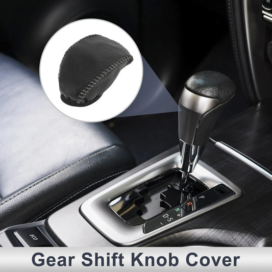 1 Pc Gear Shift Knob Cover Pebbled Black Gray for Toyota RAV4 (2019–2024)