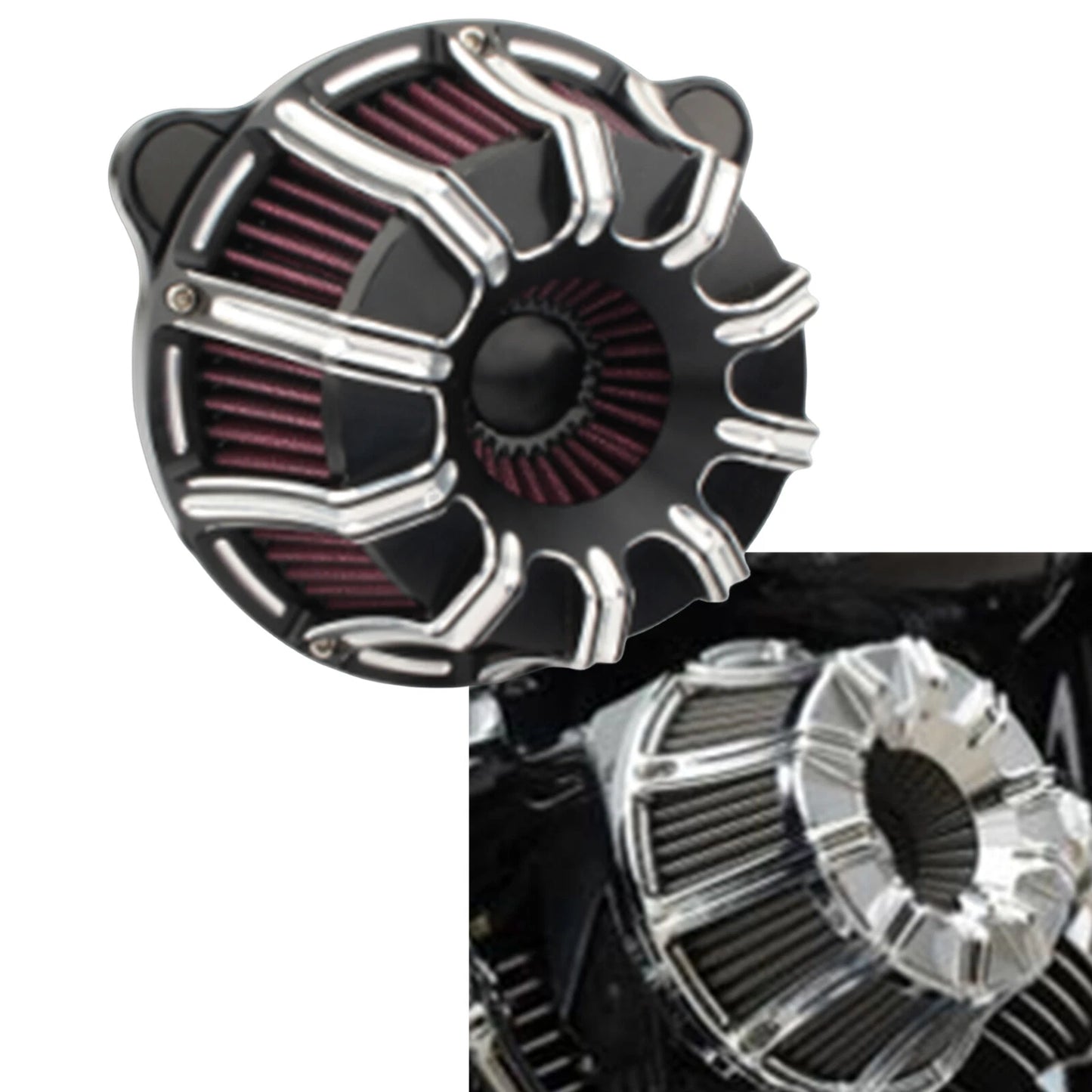 Air Cleaner Intake Filter Set for Harley Touring/Softail (2008-2017)