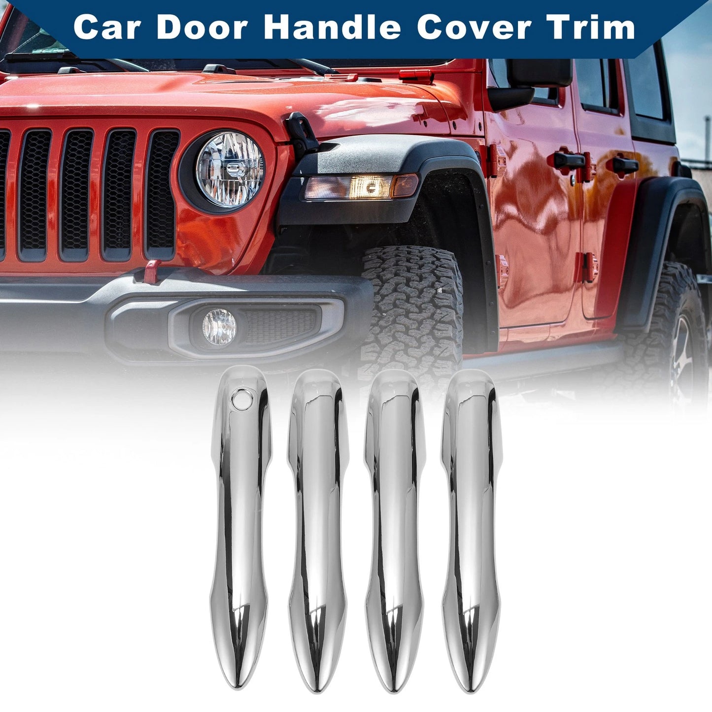 Silver Tone Car Door Handle Cover Trim for Toyota Camry (2018-2024)