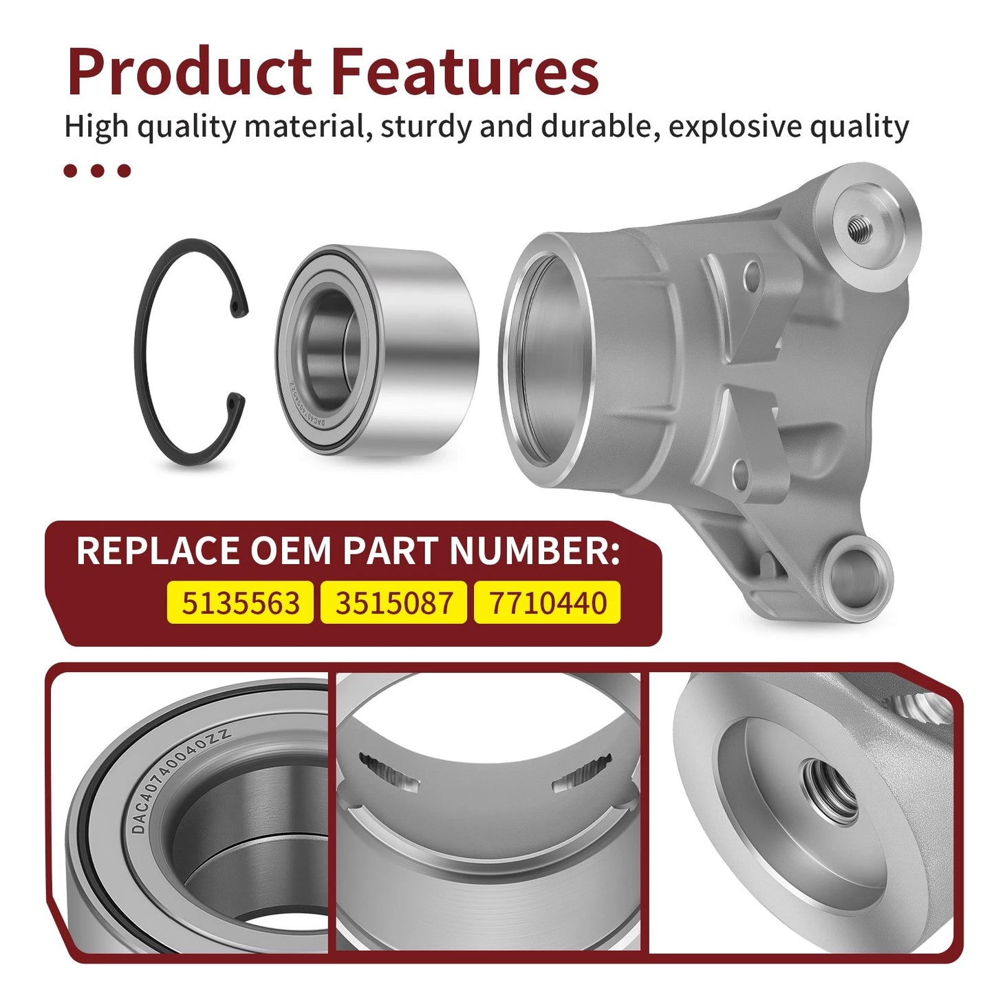 Rear Wheel Bearing Carrier for Polaris Sportsman ETX (2011–2012)