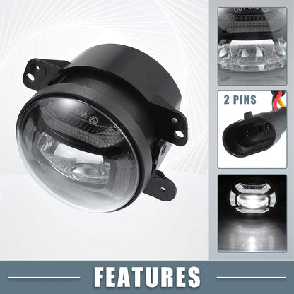 Pair 4 Inch LED Fog Light for Jeep Grand Cherokee (2011-2013)