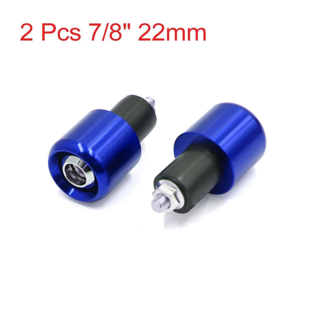 2 x 7/8" Handlebar End Caps Bar Grips for Motorcycle Scooter