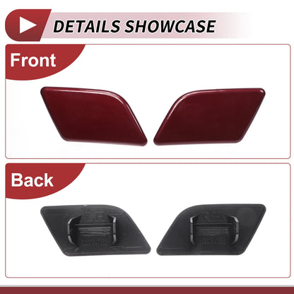 Washer Nozzle Cover Cap for BMW X1 (2010-2015) - Front Left Right, Wine Red